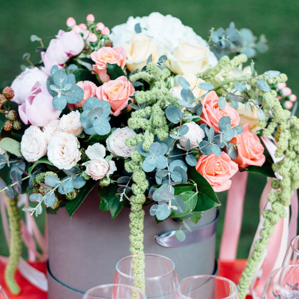 大型活动时候的花卉展示